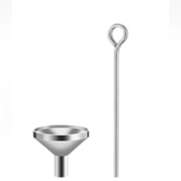 Stainless Steel Cremation Urn Necklace For Ashes With Purple Stone And Funnel - Picture 5 of 5